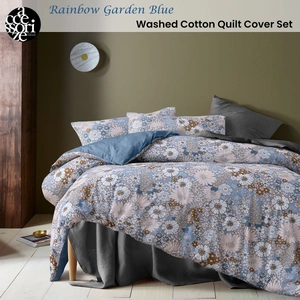 Accessorize Rainbow Garden Autumn Washed Cotton Quilt Cover Set Single