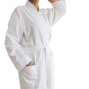 Jason 240GSM Waffle Polyester Cotton Kimono Ebony