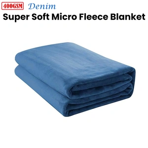 Jason 400GSM Super Soft Micro Fleece Blanket Silver Single