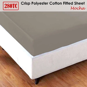Jason Crisp Polyester Cotton Fitted Sheet Spring Blue - King