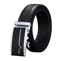 Adjustable Slide Genuine Leather Belt Men's Plate Reversible Buckle Business Dress Belts (FB8602#31)