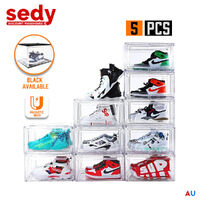 10PC  Stackable Shoe Display Box Hard Acrylic Sneaker Storage Containers Case