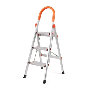 3 Step Ladder Multi Purpose Household Office Foldable Non Slip Aluminium[