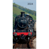 Steam Trains - 2024 Flexi Pocket Diary Premium Planner Christmas New Year Gift