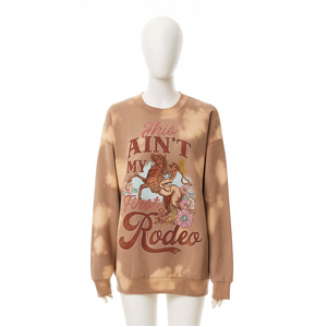 Mineral Wash Graphic Sweatshirt Mocha S
