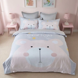 Bear Kids Quilt Cover Set - Double Size