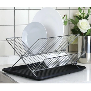 2 Tier Folding Dish Rack