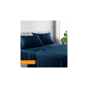 1200tc hotel quality cotton rich sheet set king single sailor blue