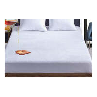 coral fleece waterproof fitted mattress protector double