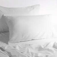 luxurious linen cotton sheet set 1 king single white