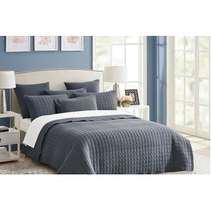 7 piece vintage stone wash comforter set queen charcoal