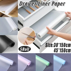 5 Roll EVA Anti Moisture Drawer Mat Cabinet Pad Kitchen Dustproof Placemat - Transparent Convex-45*150cm