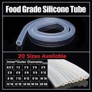 Food Grade Transparent Silicone Rubber Tube Hose Pipe Clear Beer Milk Soft 1M - 4*6mm