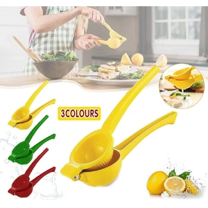 Premium Quality Metal Lemon Squeezer Handheld Juicer Presser Citrus Juice Lime - Red