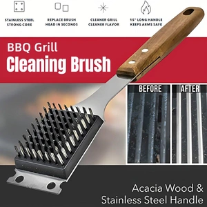 BBQ Grill Cleaning Brush Heavy Duty Wire Scraper for Outdoor Grill Maintenance