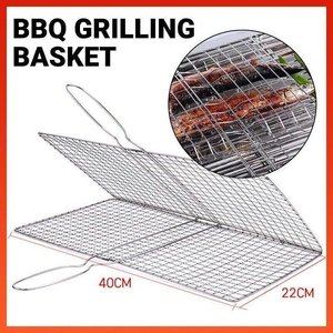 Bbq Fish Grilling Basket Grill Camping Net Meat Vegetable Cooking Kitchen Tool