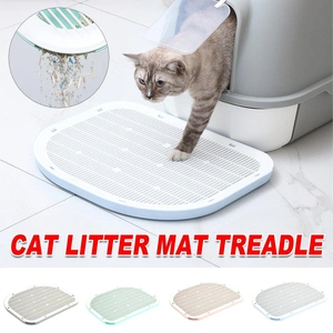 Anti Spill Cat Litter Mat Double Layer Pet Toilet Mat for Litter Box - Green