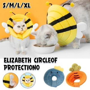Elizabeth Circle Cat Sterilization Collar Anti-Licking Pet Scarf for Cat and Dog - Orange Carrot-L