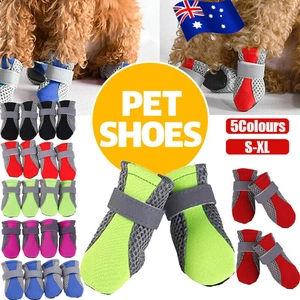 4Pcs XL Size Anti Slip Waterproof Protective Dog Shoes Rain Boots Pet Socks Booties - Green