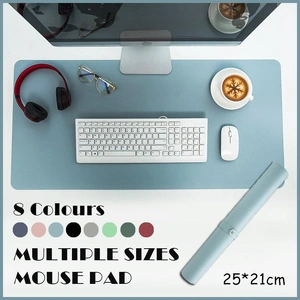 Leather Mouse Pad Gaming Waterproof Desk Mat 25 x 21cm Anti Slip - Light Green