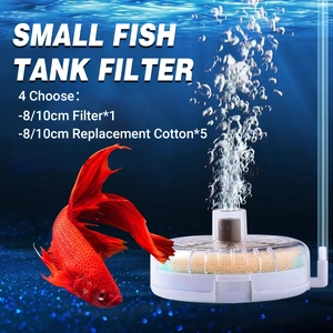 Aquarium Filter Special Mini Small Tank Filter Circle for Freshwater or Marine - 8cm Replacement Cotton*5