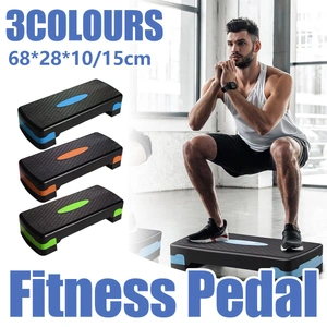 Adjustable Aerobic Step Platform Plastic Fitness Stepper for Workout Training - Green