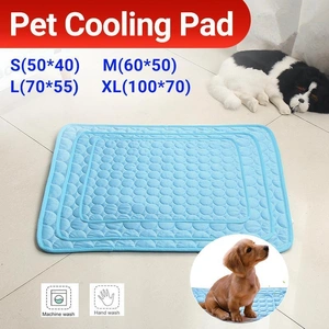 Pet Cool Gel Mat Dog Cat Bed Non-Toxic Breathable Summer Pad 5 Sizes Dog Pad - S(50*40cm)