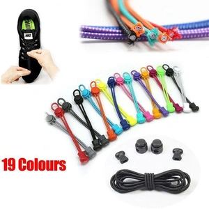 No Tie Elastic Shoelaces with Toggle Locks for Sneakers Running Walking Shoes - Lime Green