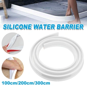 100-300CM Silicone Shower Water Barrier Bathroom Waterproof Strip Self-Adhesive - 100CM