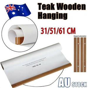 Teak Wooden Poster Frame 31‚Äì61cm Wall Art Scroll Hanger Picture Frame Clamp Holder - 51CM