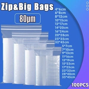 100X Bulk Clear Resealable PE Plastic Zip Bags - 4*6cm ‚Äì 1PC Sample Only