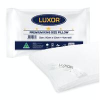 Australian Made Hotel King Size Pillow with 4cm Wall Single Pack