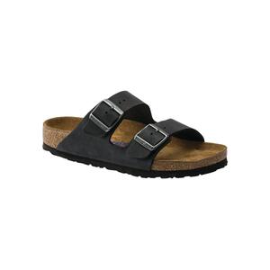 Oiled Leather 2-Strap Sandals with Soft Footbed - 36 EU