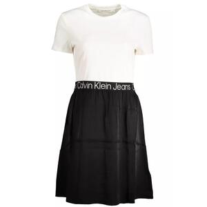 Calvin Klein Women's White Polyester Dress - L
