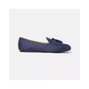 Handmade Italian Unisex Charles Philip Erben Blue Silk Loafers 41 EU Men