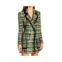 Forest Green Button-Front Jacket with Pockets 40 IT Women