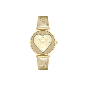 Gold Fashion Analog Watch with Rhine Stone Facing One Size Women