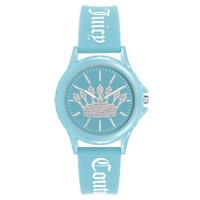 Blue Analog Fashion Watch with Rhine Stone Facing and Pin Buckle Closure One Size Women