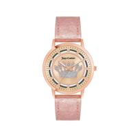 Gold Analog Quartz Fashion Watch with Rhinestone Detail One Size Women