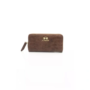 Logo-Embellished Leather Wallet with Zip Closure and Metal Details One Size Women