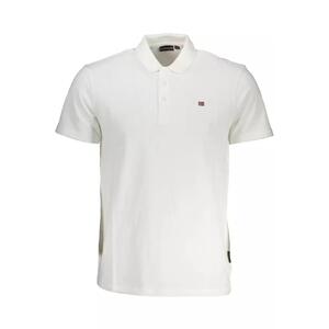 Napapijri Men's White Cotton Polo Shirt - M