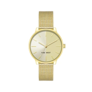 Gold Analog Bangle Watch with Dual Time Functions One Size Women