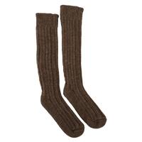 Womens Knit Over the Calf Socks with Logo Detail One Size Women
