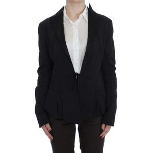 EXTE Black Stretch Blazer Jacket 42 IT Women