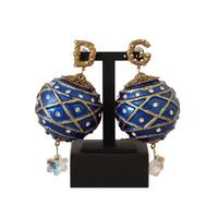 Dolce & Gabbana Christmas Balls Crystal Clip-On Earrings One Size Women