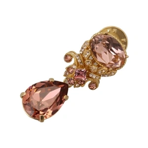 Dolce & Gabbana Crystal Embellished Dangling Brooch One Size Women