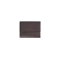 Embossed Leather Womens Wallet with Press Button Closure One Size Women
