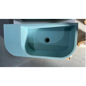 New Concrete Cement Wash Basin Counter Top Matte Teal Wall Hung Basin