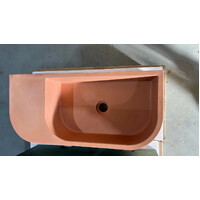 New Concrete Cement Wash Basin Counter Top Matte Clay Red Wall Hung Basin