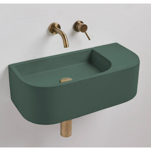 New Concrete Cement Wash Basin Counter Top Matte Lake Green Wall Hung Basin